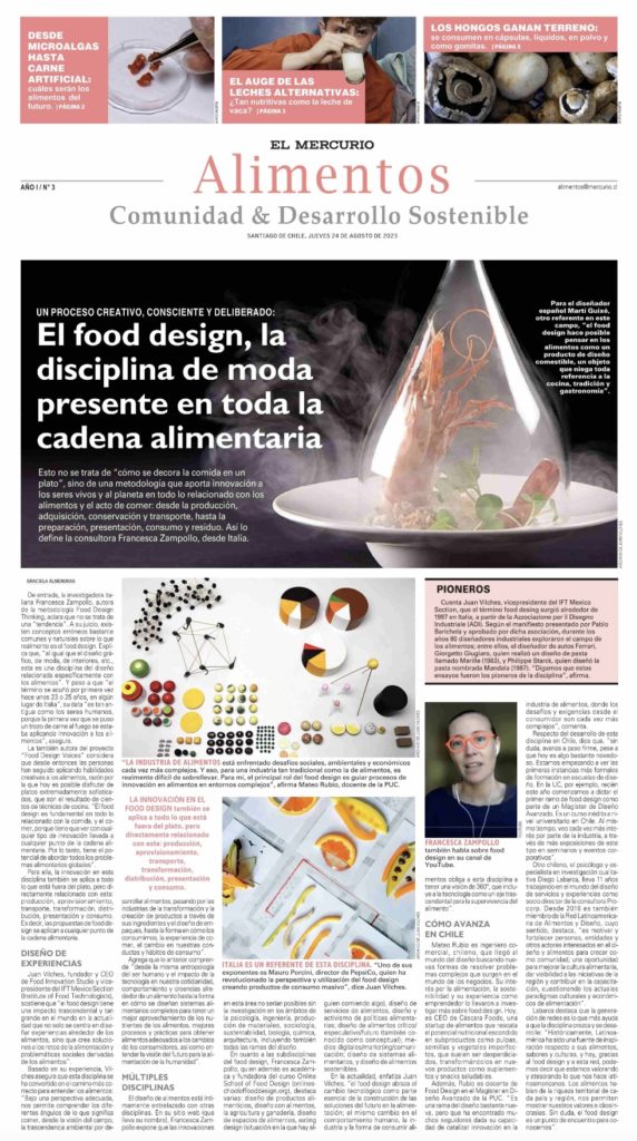 El Mercurio | El Food Design llega a la columna de Alimentos