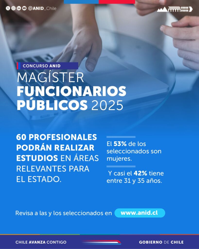 Estudiante se adjudica Beca ANID para Funcionarios Públicos 2025 