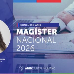 María José Muñoz se adjudica la Beca Magíster Nacional ANID 2026 